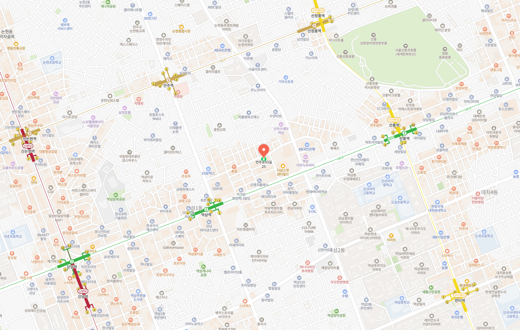 (사)한국녹색플랜연구원 위치 지도